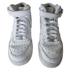 Nike Air Force One Mids Youth Size 6, Eur 38.5 White Easily Fits Women Size 8